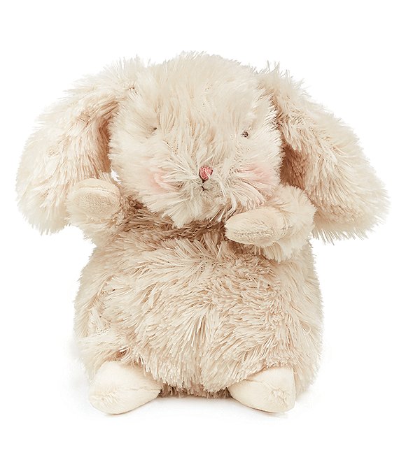 soft furry light brown plush bunny made by Bunnies by the Bay