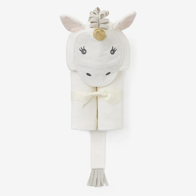 organic terry cotton unicorn bath wrap by Elegant Baby