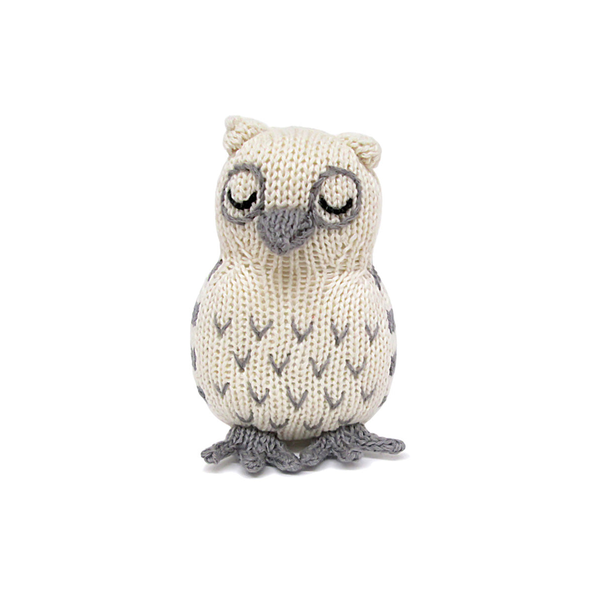 organic cotton knit owl in cream by Estella