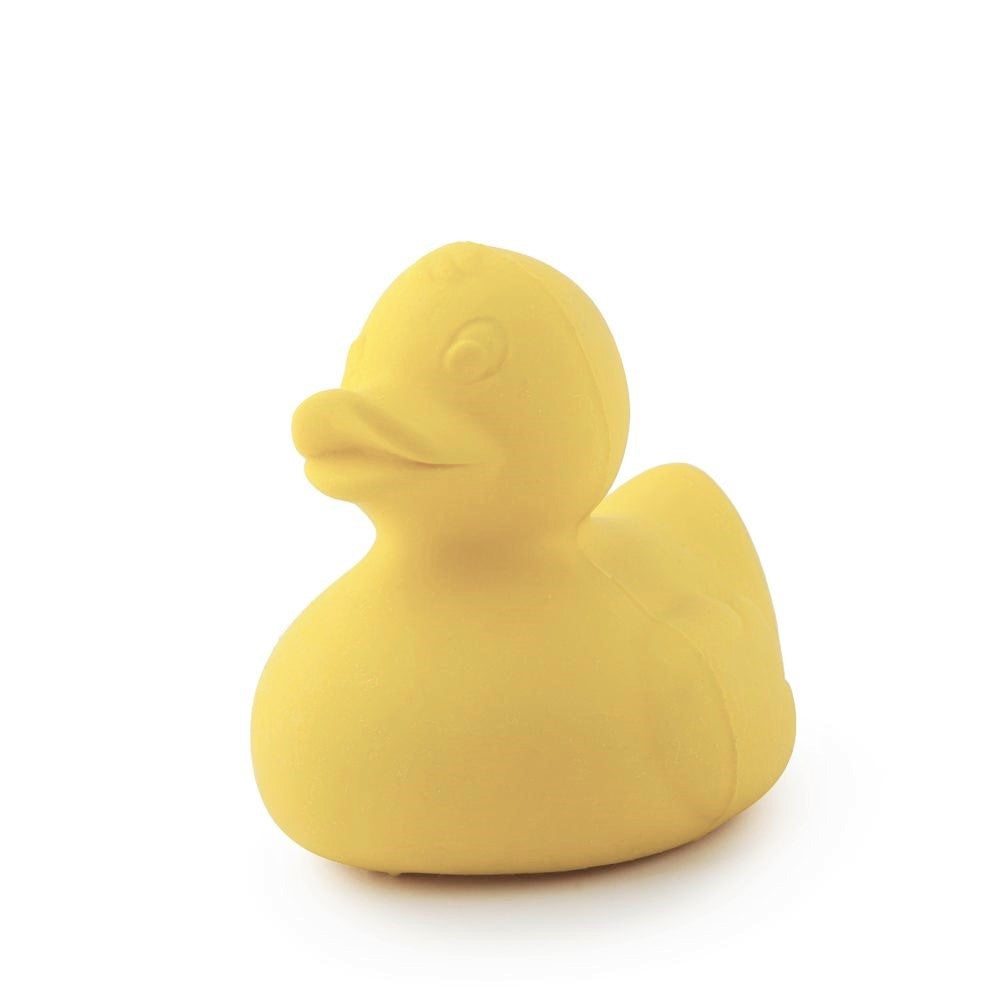organic and plant based yellow rubber duck bath toy