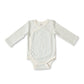 Baby blue striped long sleeve organic onesie for baby