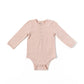 pink cotton long basic sleeve onesie.