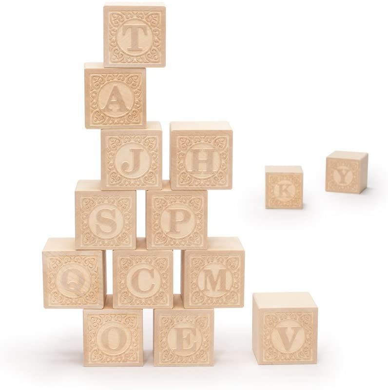 children's wooden abc blocks made by Uncle Goose
